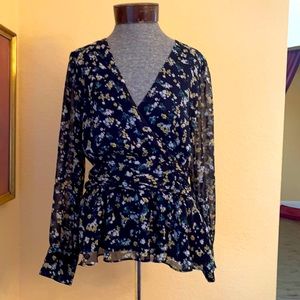 Vince Camuto Floral Peplum Blouse